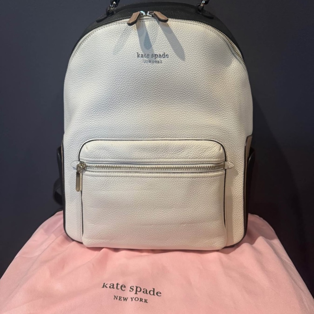 Kate Spade White and Black Backpack